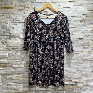 J Jill Wearever Collection Floral Tunic Dress